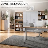 thumbnail of bümö manuell höhenverstellbarer Schreibtisch 140x80 cm in weiß - PC Tisch höhenverstellbar & klein, höhenverstellbarer Tisch Büro, kleiner