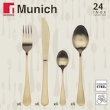 thumbnail of BERGNER - Bestekset 24-delig van roestvrij staal in champagnekleur - Munich
