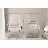 thumbnail of Set di 2 sedie per visitatori Sievert crema