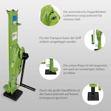 thumbnail of Stockwinde Zahnstangenwinde 3000 kg 72,5-109,5 cm Höhe auomatische Bremse große Grundplatte Hubwinde