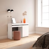 thumbnail of Kaptafel, Make-uptafel, Toilettafel Met Opbergruimte, 121x35x75cm, Met lade, Slaapkamer, Moderne stijl, Wit _ 453_9