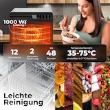 thumbnail of Balter Dörrautomat Edelstahl mit 2 Kammern & 12 Etagen, 1000 W, BPA-frei, 35–75 °C, Timer, Warmhaltefunktion, Dörrgerät, Dehydrator, Obsttrockner