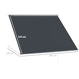 thumbnail of Toldo Retrátil para Janela 150x120 cm com Estrutura de Alumínio Ângulo de Inclinação Ajustável Anti-UV e Impermeável Cinza Escuro