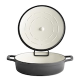 thumbnail of APS braadslede met deksel -5 STARS- Ø 28 cm, H: 7 cm, 3 liter gietijzer, geëmailleerd