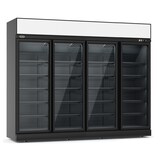 thumbnail of Tiefkühlschrank RHINO auf Rollen | 4x Glastür + LED & Display | 2060 Liter, HxBxT 209,2x250,8x71cm | -18/-22°C | Schwarz + CHEFGASTRO Geschirrtuch