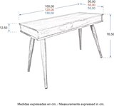thumbnail of Ócrea Escritorio de gran capacidad con 4 patas XXL- 130 x 55 Cm