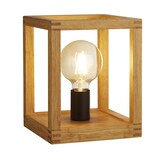 thumbnail of Abatjour Industrial-Nordico Square Legno Marrone Nero 1 Luce E27