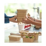 thumbnail of MONOUSO - Envase Rectangular Kraft microondas 500ml 17,2x12x4,1cm (50 Uds)