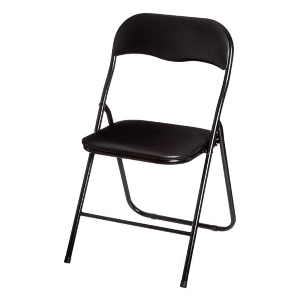 WellHome - Cadeira dobrável preta 39X43cm