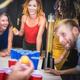 thumbnail of Relaxdays Biersäule mit Zapfhahn, 3 l, Getränkespender mit Kühlung, Biertower Garten, Zapfsäule, transparent/schwarz