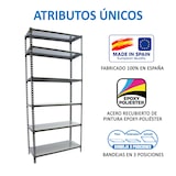 thumbnail of SimonRack Metallregal, 2500x1100x500 mm, 6 Ebenen, Metallboden, 200 kg Biegepunkt, Anthrazit/Verzinkt - Simonclick