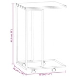 thumbnail of Table d'appoint avec roues Noir 40x30x63,5 cm Bois d'ingénierie Modèle Opaline Prestige