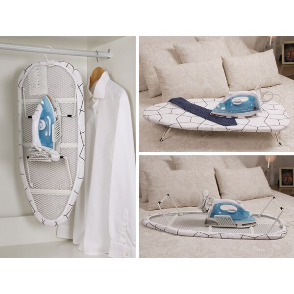 Bügelbrett mit Bügeleisen für Kleiderschrank