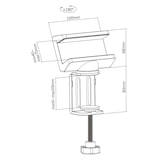 thumbnail of VALUE Tischklemme für Steckdosenleiste, drehbar 360°, weiß