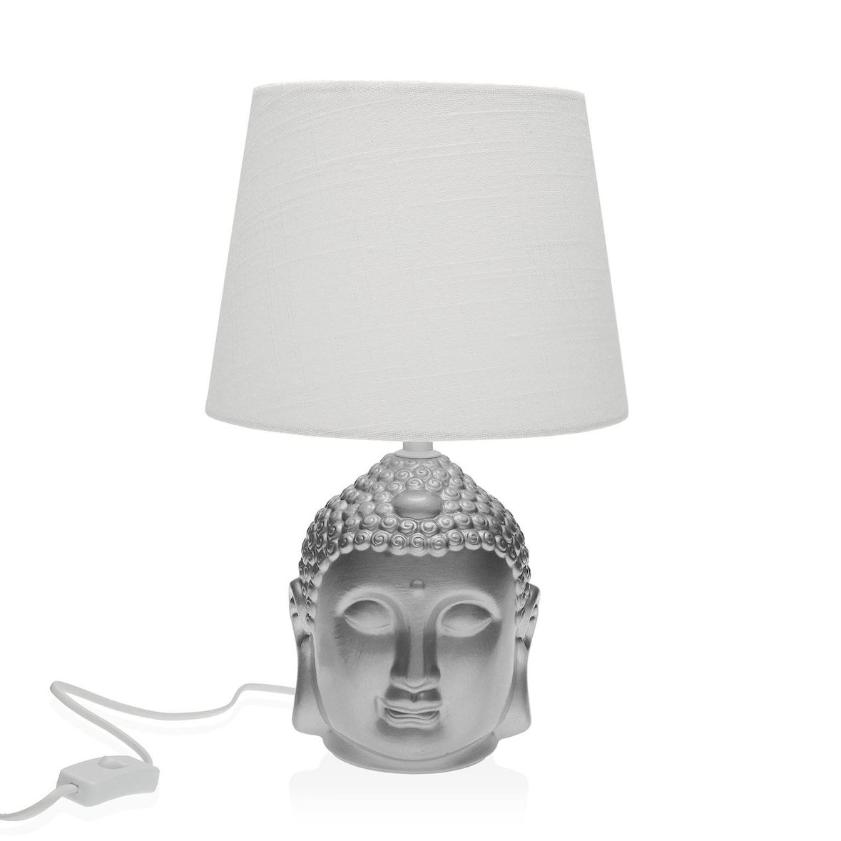 Versa - Buddha Head -Shaped Lamp, Silber