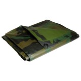 thumbnail of Bâche de camouflage militaire 1,8x3 m Verte et Noire Polyéthylène 140g/m²