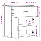 thumbnail of Helloshop26 - Buffet Sideboard Kommode Kleiderschrank Aufbewahrungsmöbel Organizer für Küche Wohnzimmer Lounge 2er-Set 60 x 31 x 70 02_0036673