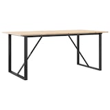 thumbnail of Table à manger cadre en O 180x90x75 cm bois de pin massif acier Modèle Polaris Bois Plus