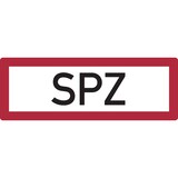 thumbnail of Feuerwehrschild, SPZ (Sprinklerzentrale) - DIN 4066 - 297x105x0.45 mm Aluminium geprägt