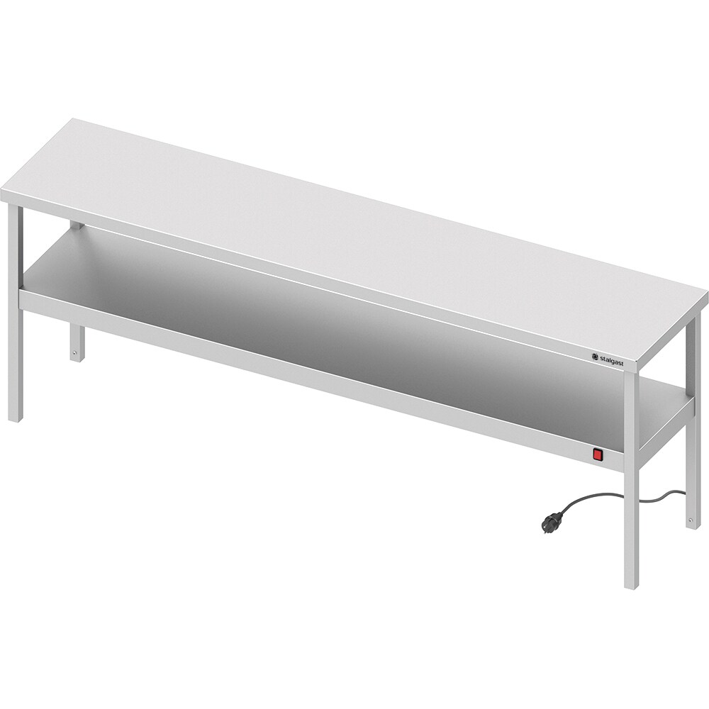 Stalgast Edelstahl Wärmebrücke 2-etagig 1800x300x700 mm mit Keramik-Infrarot-Strahlern