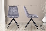 thumbnail of 2er Set Esszimmerstuhl Merna dunkelgrau/Samt