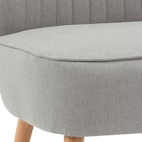 thumbnail of Lot de 2 fauteuils style crapaud en tissu gris clair