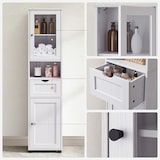 thumbnail of Helloshop26 - Mueble de baño columna 40 x 30 x 165 cm con estantes regulables armarios puertas cajones compartimento ahorrador de 12_0006522