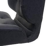 thumbnail of Bürostuhl HWC-H42, Drehstuhl Schreibtischstuhl, drehbar höhenverstellbar ~ Kunstleder vintage dunkelgrau, Fuß schwarz