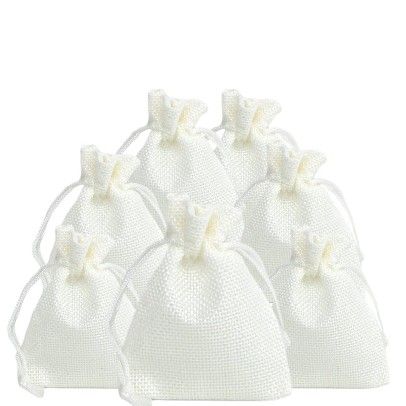 Sacos de Yute Pure White 10x14 cm (Pack 20x)