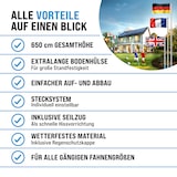 thumbnail of MONZANA® Aluminium Fahnenmast 6,50m mit Seilzug inkl. Flagge Flaggenmast Mast Flagge Alu