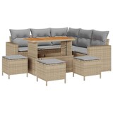 thumbnail of vidaXL Garten-Sofa-Set 9 pcs Beige Poly-Rattan