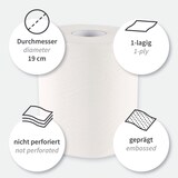 thumbnail of Papierhandtuch 1-lagig Zellulose Weiss 6 Rollen Innenabwicklung