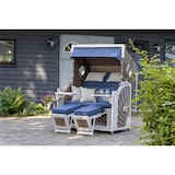 thumbnail of Strandkorb deVries PURE® Seaside XL - PE white kubu - Dessin 504