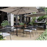 thumbnail of METRO PROFESSIONAL Table pliante SOFIA, acier, impression effet bois, 60 x 60 cm, carrée, nature/noir