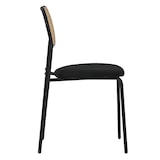 thumbnail of ML-Design Esszimmerstühle 4er-Set Schwarz – gepolsterte Rattanstühle mit gebogener Rückenlehne und Netzdesign, Metallbeine, ergonomisch, ideal für