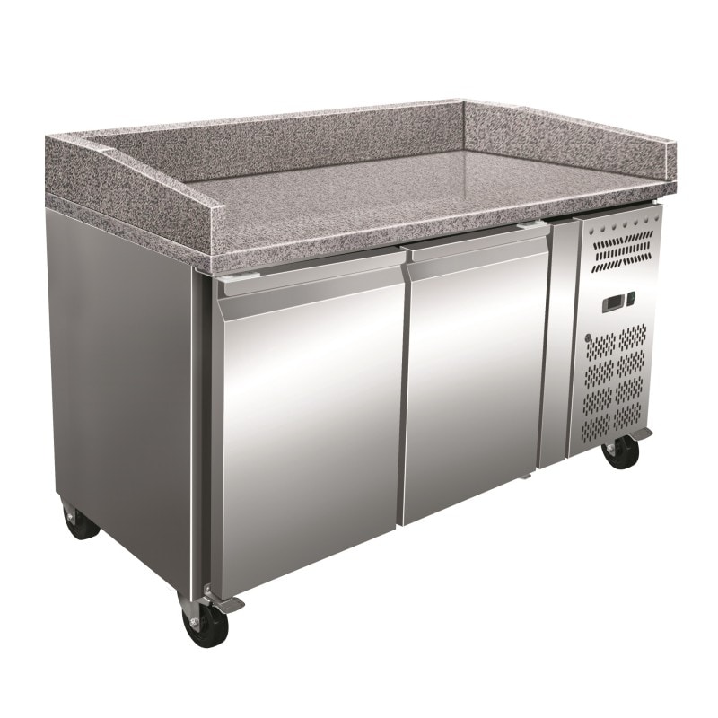 Bancada Refrigerada de 2 portas com tampo em granito para pizzas - 208W - 1510x800x1000mm