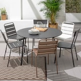 thumbnail of Sedia da giardino in metallo grigio antracite - Oviala