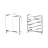 thumbnail of Herdasa, Zapatero modelo LOFOTEN, en melamina color roble dorado