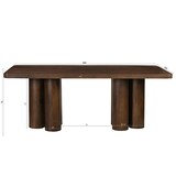 thumbnail of SIT Möbel eettafel 200 x 100 cm | cilindervormige poten | massief mangohout, bruin | B 200 x D 100 x H 76 cm
