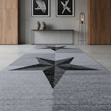 thumbnail of Teppich Waschbar Sterne Modern Strapazierfähig Esszimmer Flur Läufer Grau 80x300 cm OEKO-TEX Schadstoffgeprüft – INN von Kadima Design