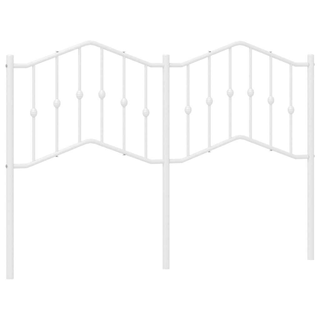 vidaXL Kopfteil Metall Weiß 140 cm