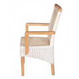 thumbnail of Esszimmer Stühle Set 2 Stück mit Armlehnen Rattanstühle weiß Perth Rattan Korbstühle nachhaltig : ohne Sitzkissen