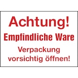 thumbnail of Verpackungsetiketten, Achtung! Empfindliche Ware - 105x75 mm Folie selbstklebend