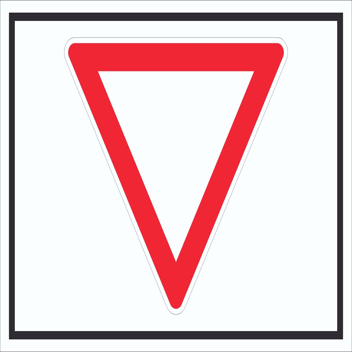 HB-Druck Schild Vorfahrt gewähren Symbol A2 Rückseite selbstklebend