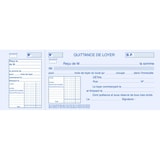 thumbnail of Lot de 10 Carnet à souche Quittances de loyer - 102 x 270 - 50 feuillets