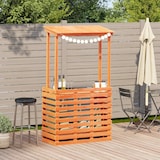 thumbnail of vidaXL Gartenbar mit Dach Braun 112,5x57x195,5 cm Massivholz Kiefer