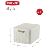 thumbnail of Curver Style Aufbewahrungskorb mit Deckel 3 Stk. Weiß 240652