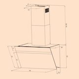 thumbnail of Klarstein Ava 90 Dunstabzugshaube 90cm Wandhaube WiFi A++ 515m³/h Touch Schwarz