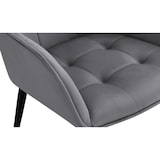 thumbnail of Lote de 2 sillas de comedor de terciopelo Ferndale Gris oscuro