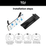 thumbnail of TOJ Living Kleiderhaken – 4er-Set – matt schwarz – selbstklebend – ohne Bohren – inkl. Klebestreifen – Wandhaken